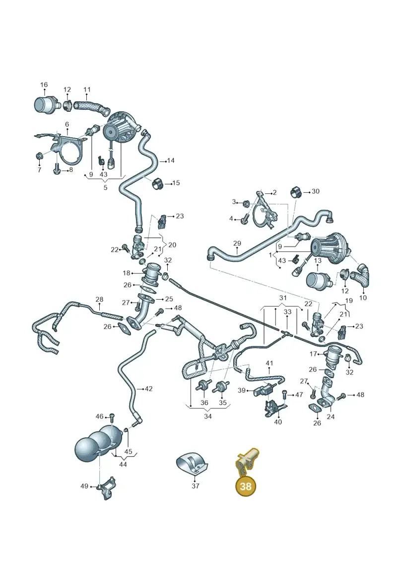 079133105B — Audi R8 Spyder (2015-2024) diagram 872131350, position 38