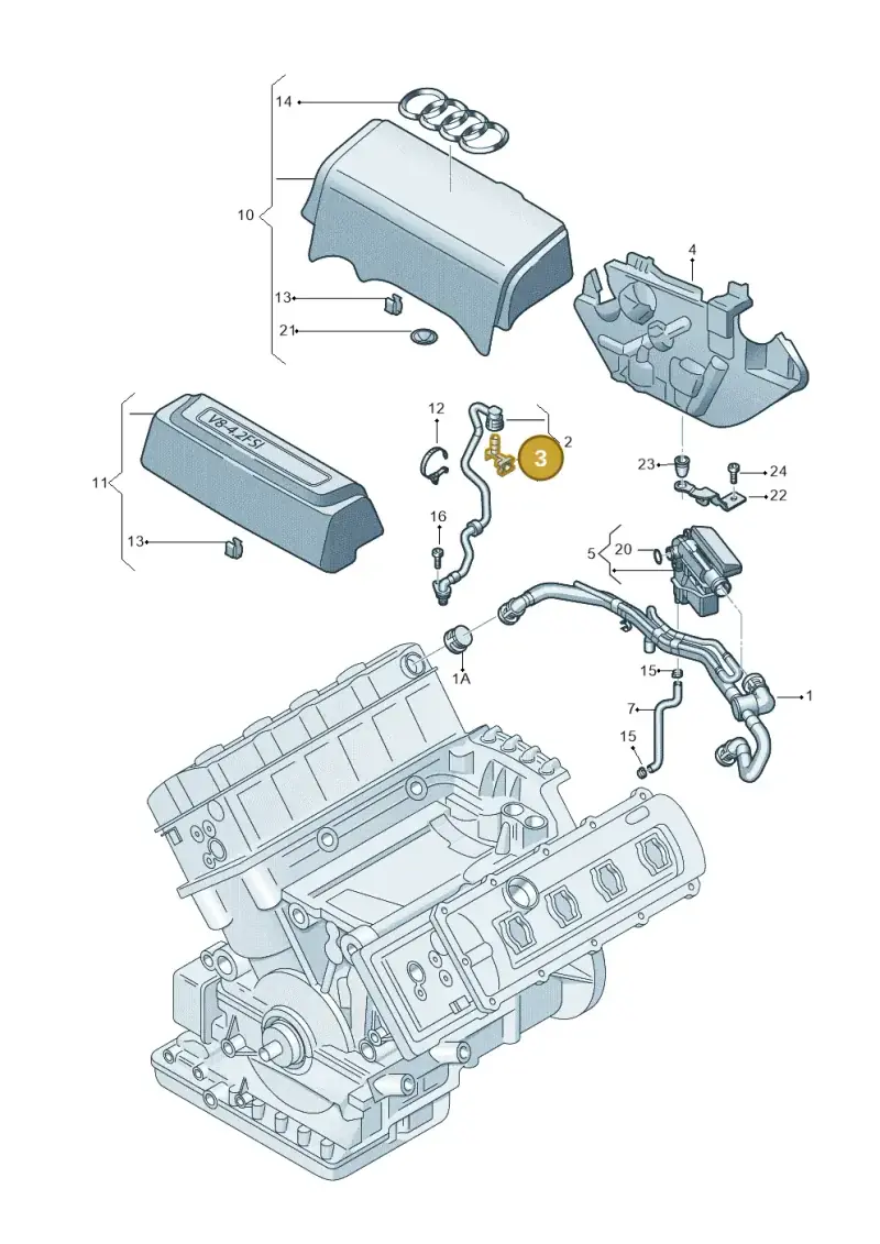 079133299 — Audi Q7 qu. 3.0 TDI (2009-2015) diagram 493103600, position 3