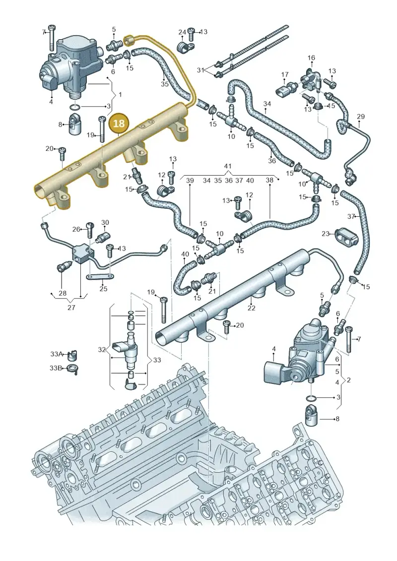 079133316BA — Audi R8                08> (2007-) diagram 618133200, position 18