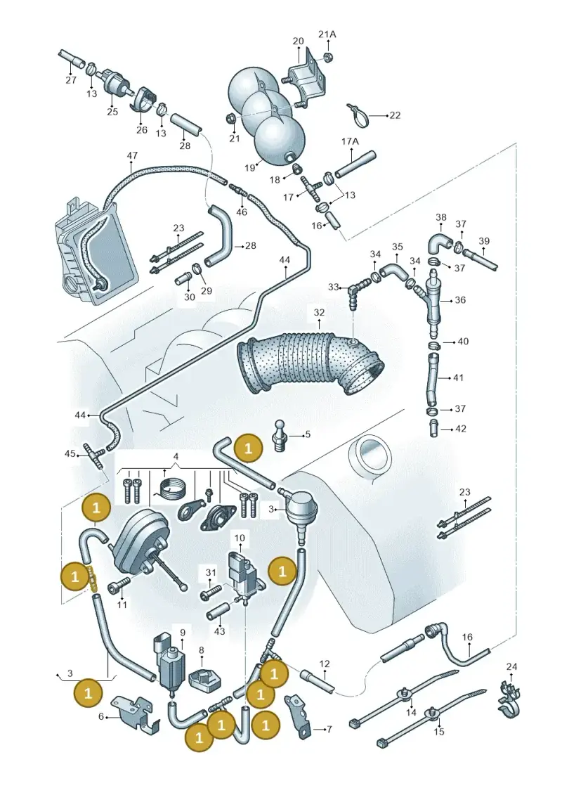 079133331A — Audi A4/S4 Cabrio./qu. 07> (2006-) diagram 249133840, position 1