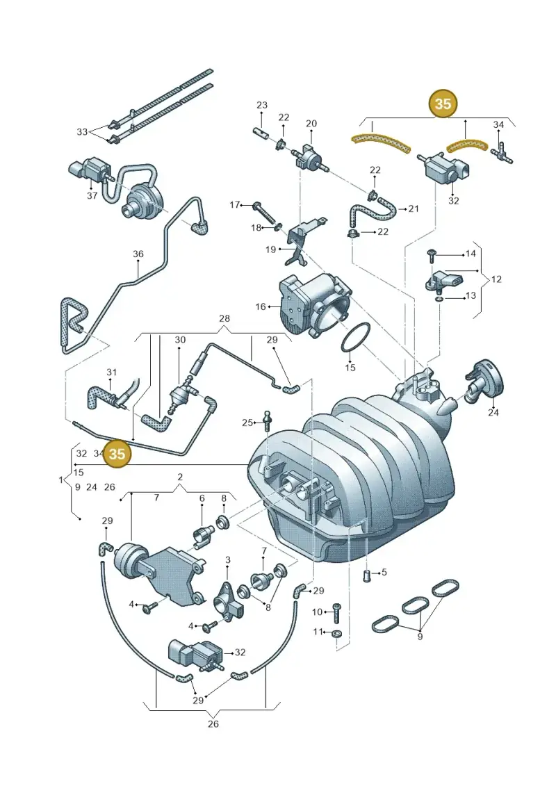 079133369 — Audi A6 2.7 TDI (2008-2011) diagram 448133720, position 35