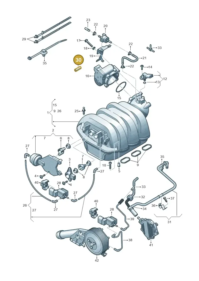 079133369 — Audi A7 Sportback (2014-2018) diagram 711133420, position 30