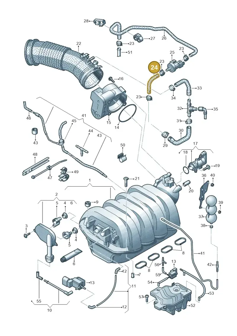 079133394AJ — Audi A6 2.7 TDI (2008-2011) diagram 620133830, position 24