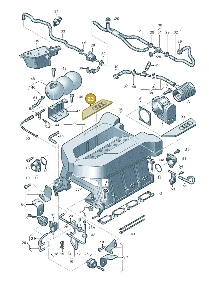 079133622B — Audi R8 qu. 5.2 (2012-2015) diagram 752133100, position 23