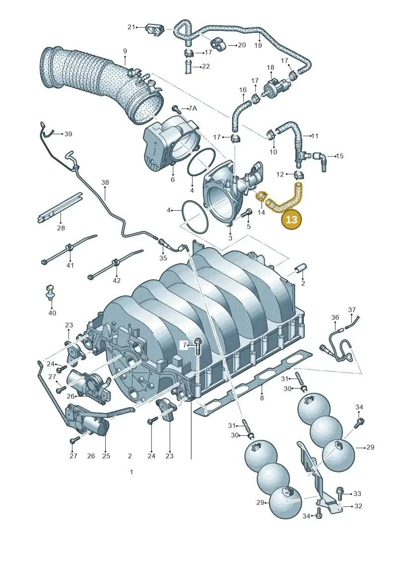 079133783AF — Audi A8/S8/qu. lang    08> (2007-) diagram 291133630, position 13