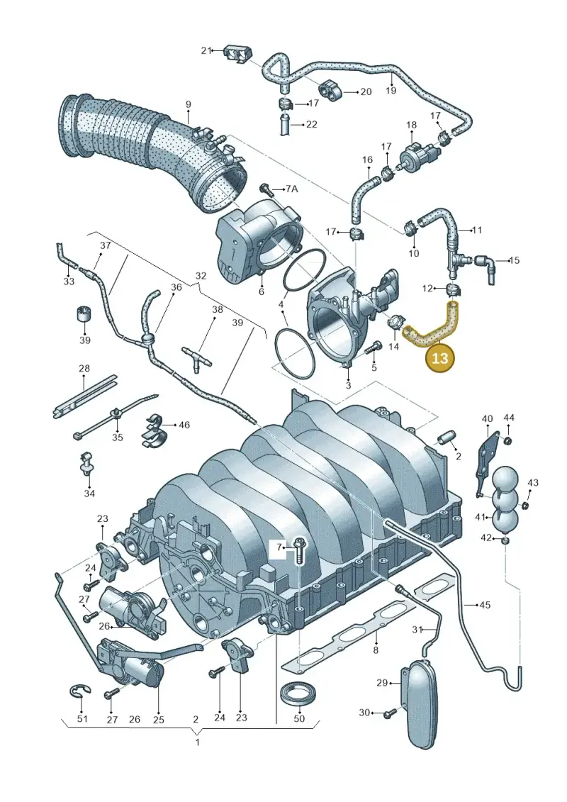 079133783AF — Audi A6 QU.ALLROAD     07> (2006-) diagram 603133820, position 13