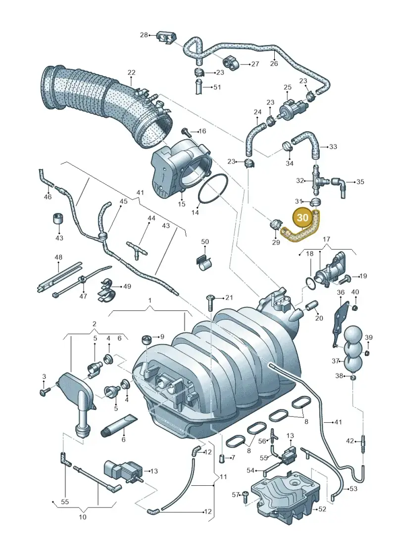 079133783AF — Audi A6 2.7 TDI (2008-2011) diagram 620133830, position 30