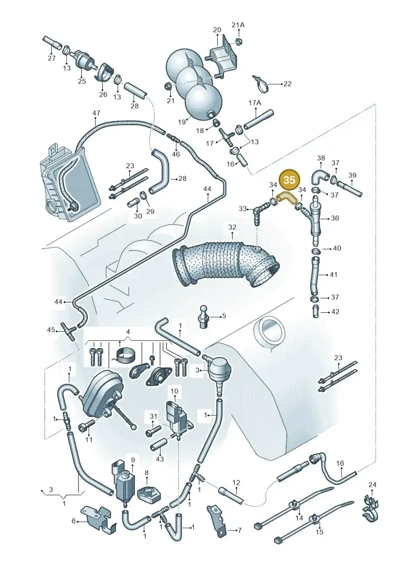 079133784D — Audi A4/S4 Cabrio./qu. 07> (2006-) diagram 249133840, position 35