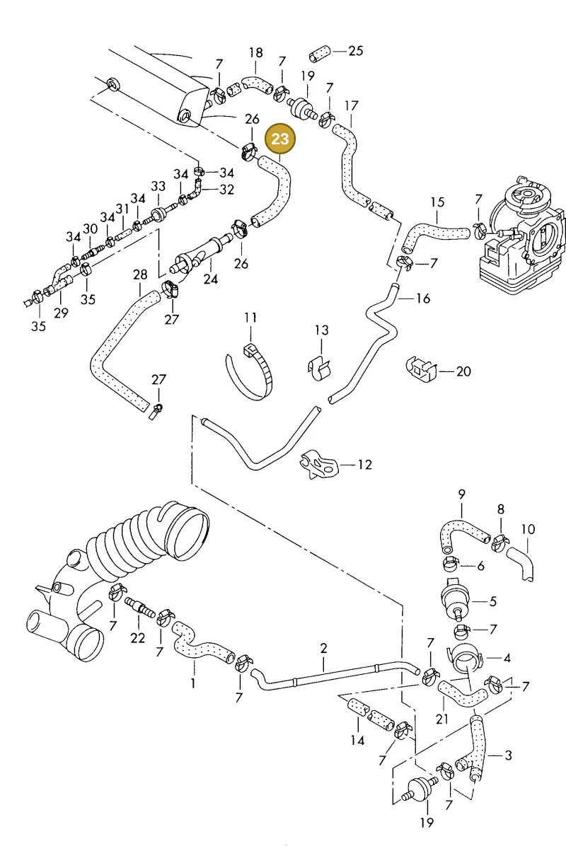 079133784J — Audi A6/Avant (1997-2001) diagram 156133120, position 23