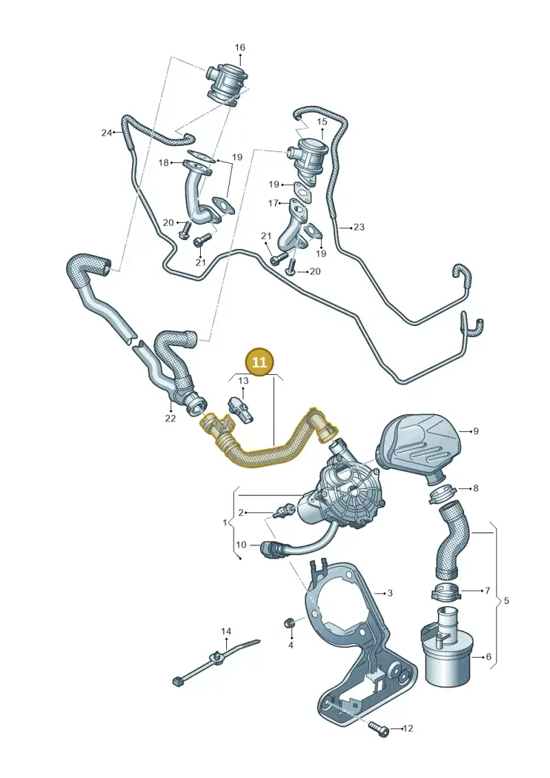 079133817S — Audi A7 Sportback (2014-2018) diagram 711131400, position 11