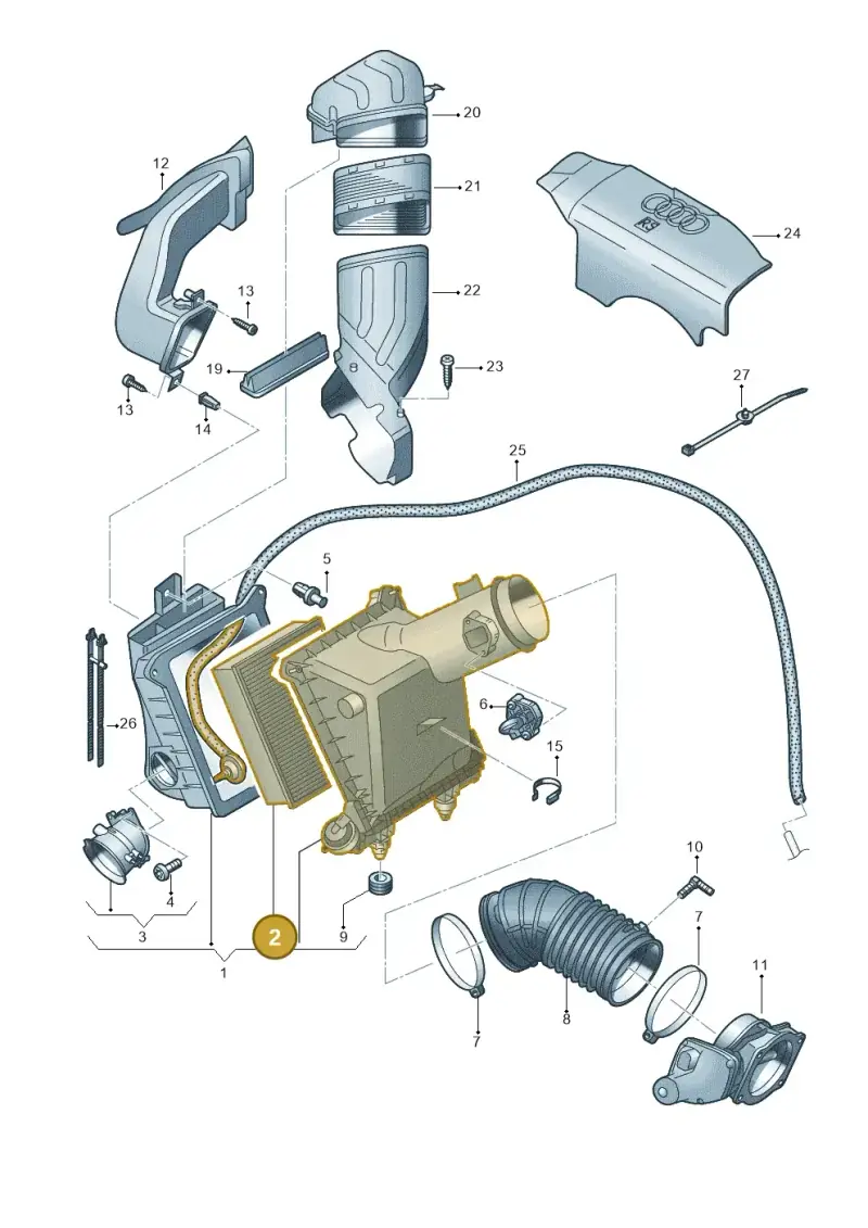 079133843A — Audi RS4 Cabrio qu.    08> (2007-) diagram 473133100, position 2