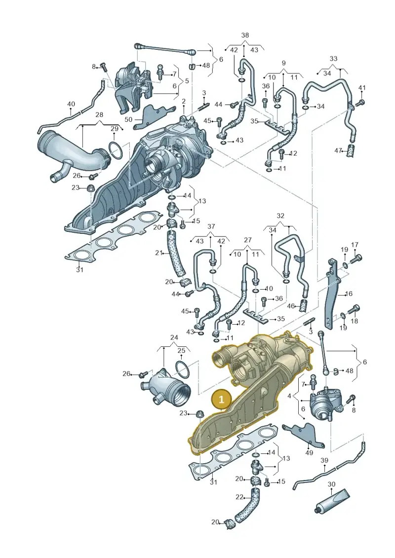 079145721B — Audi RS6 Avant (2013-2018) diagram 696145250, position 1