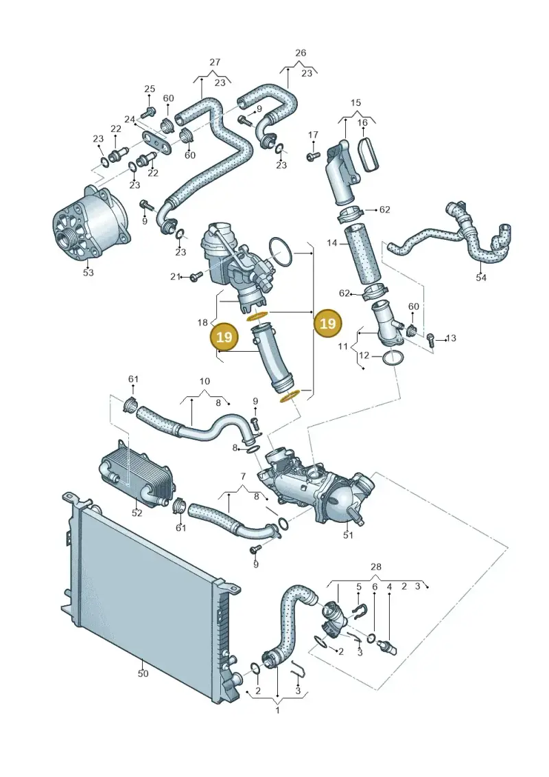 079198013 — Audi A7 Sportback (2014-2018) diagram 711121510, position 19