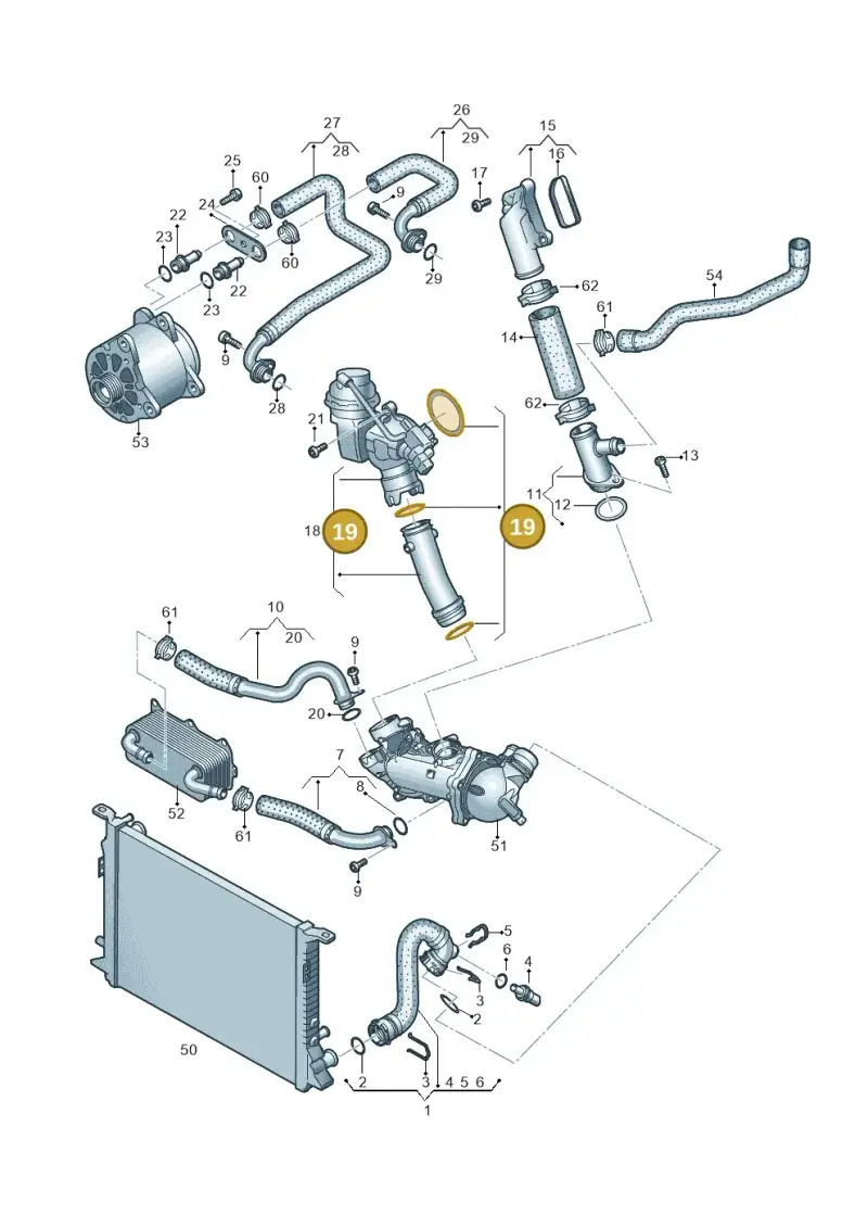 079198013 — Audi A8L qu. 3.0 TDI (2013-2018) diagram 771121410, position 19