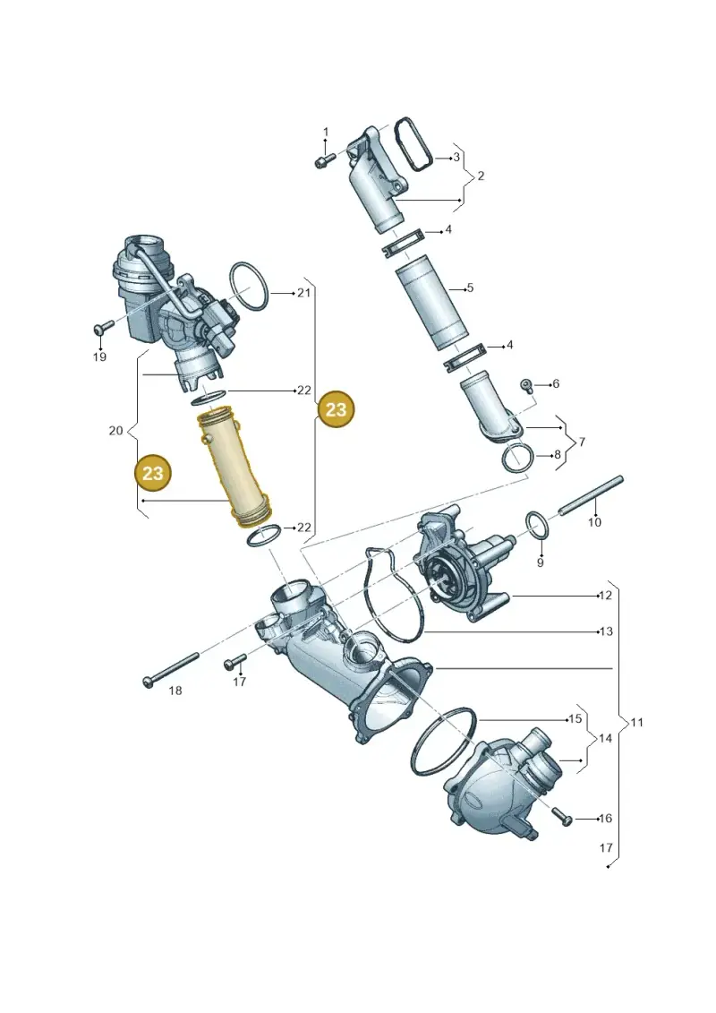 079198013 — Audi A7 Sportback (2014-2018) diagram 696121070, position 23