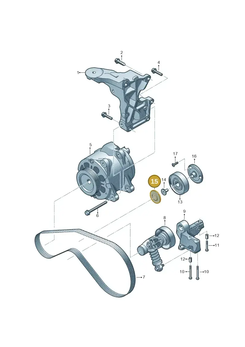 079903343 — Audi Q7 qu. 3.0 TDI (2009-2015) diagram 473903600, position 15