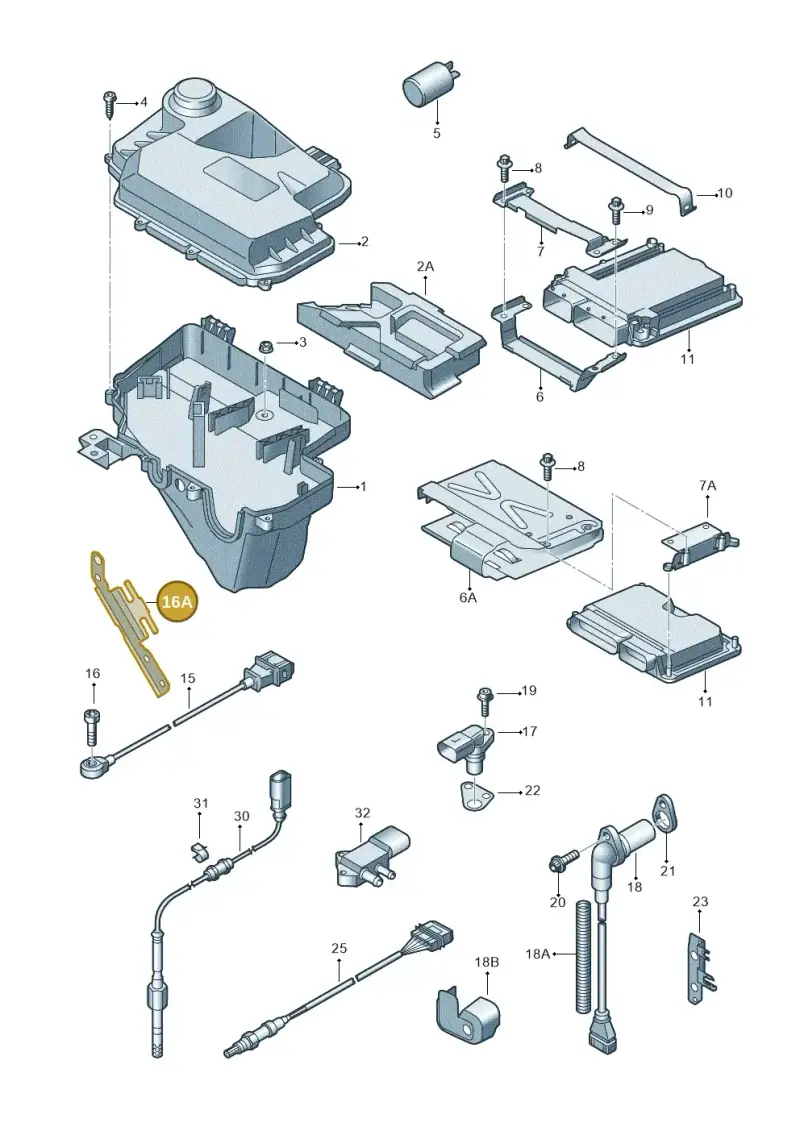 079905471F — Audi A6 2.7 TDI (2008-2011) diagram 448906000, position 16A