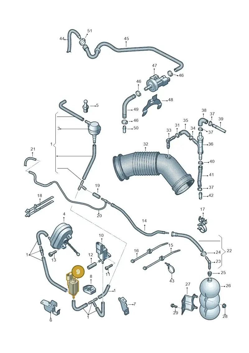 079906283C — Audi A6/S6/Avant/qu.   05> (2004-) diagram 448133820, position 9