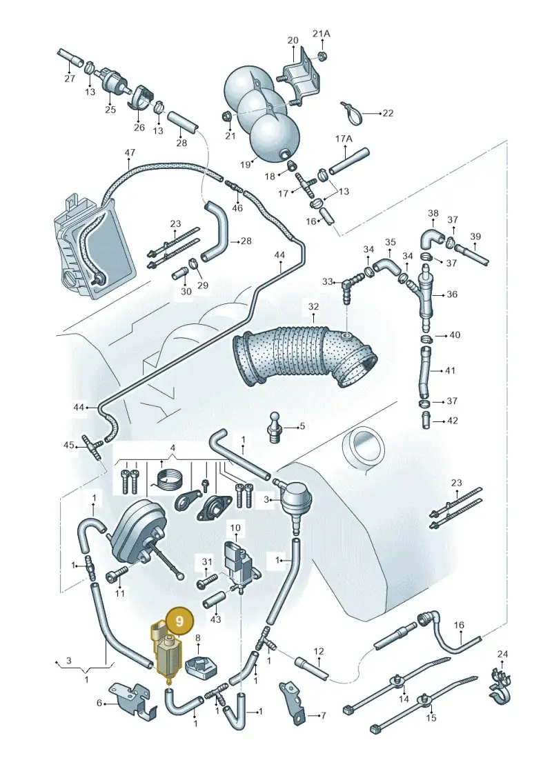 079906283C — Audi A4/S4 Cabrio./qu. 07> (2006-) diagram 249133840, position 9