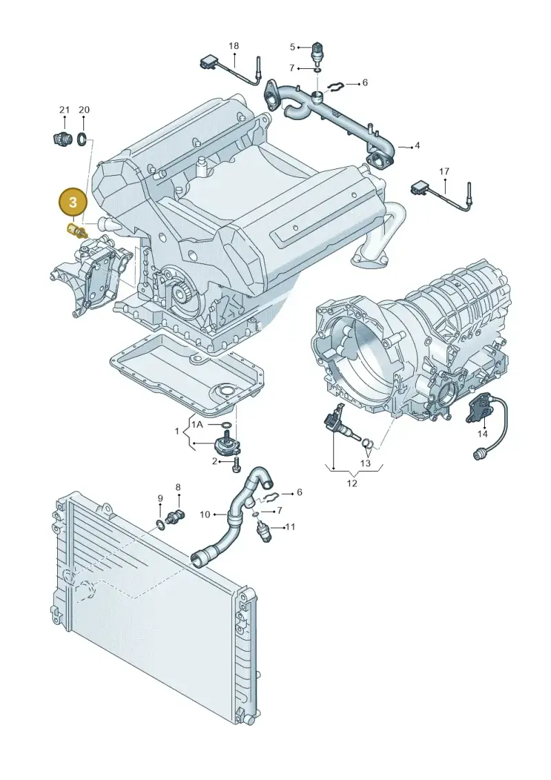 079919081 — Audi Q7 qu. 3.0 TDI (2009-2015) diagram 255919800, position 3