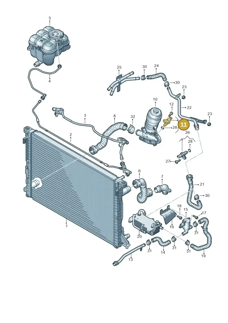 079919523H — Audi Q8 Quattro 3,0 (2018-) diagram 429121040, position 11
