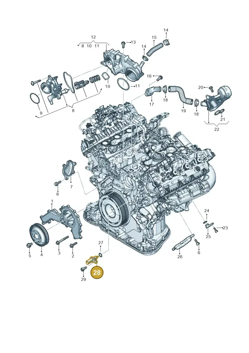 079919523H — Audi Q8 Quattro 3,0 (2018-) diagram 896121160, position 28