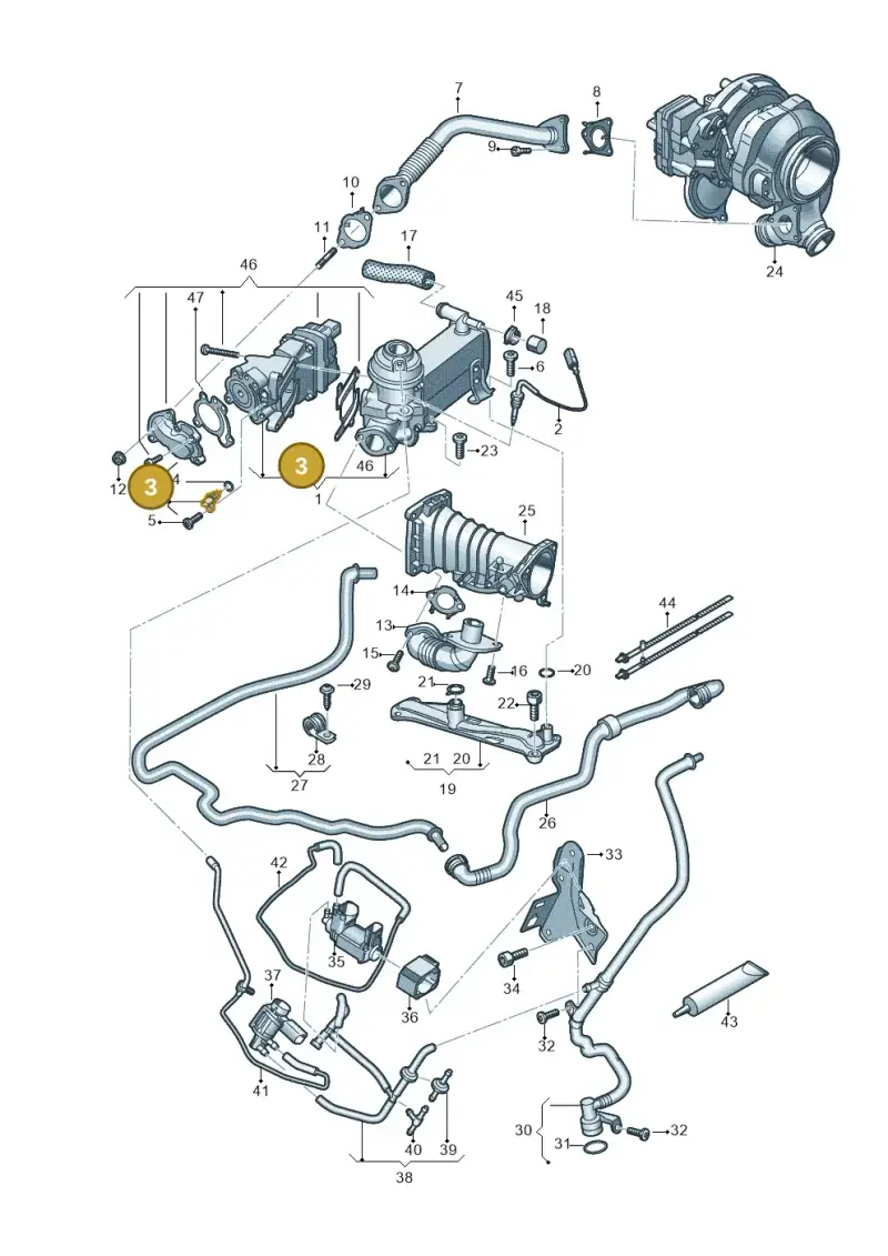 079919523J — Audi A6 2.0 (2018-) diagram 838131400, position 3