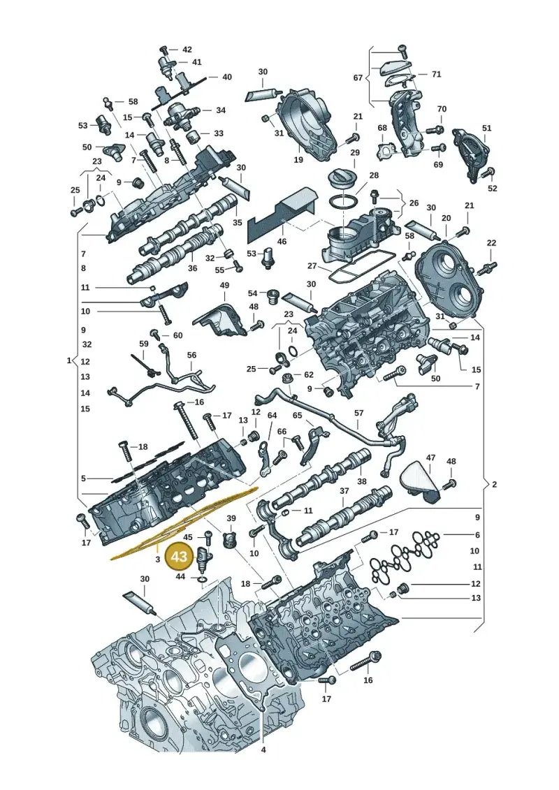 079919523J — Audi A5 Limo 2.0 (2024-) diagram 849103331, position 43