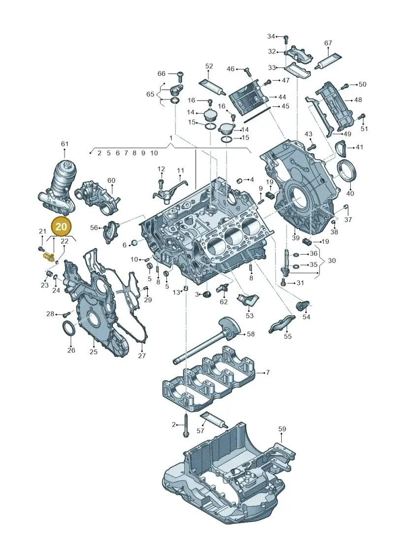 079919525C — Audi Q8 Quattro 3,0 (2018-) diagram 429103500, position 20