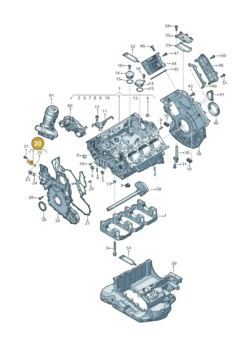 079919525C — Audi A6 2.0 (2018-) diagram 897103054, position 20