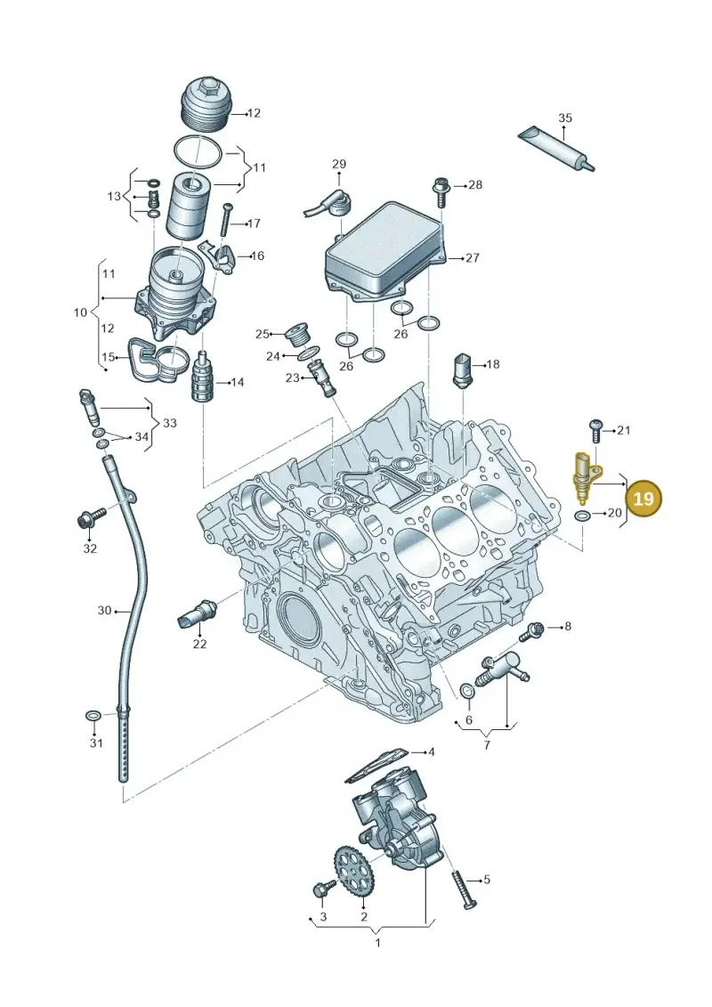 079919525D — Audi A5 Limo 2.0 (2024-) diagram 849115200, position 19