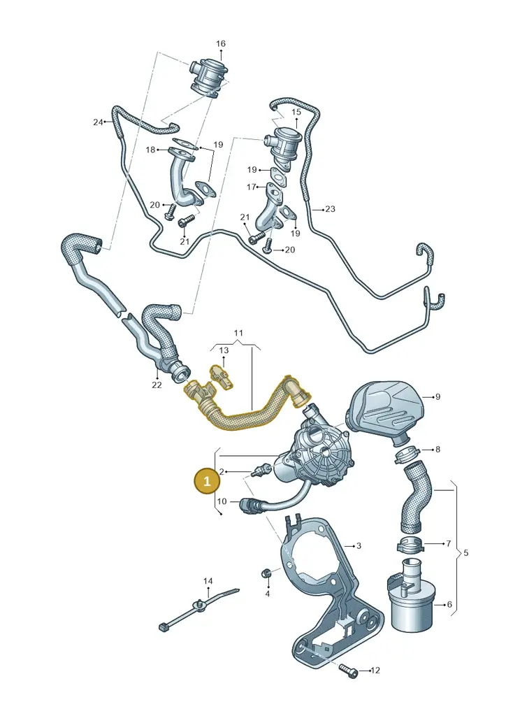 079959231H — Audi A7 Sportback (2014-2018) diagram 711131400, position 1