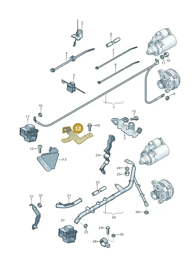 079971845E — Audi Q7 qu. 3.0 TDI (2009-2015) diagram 493972050, position 12