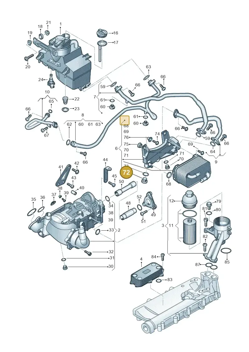 07C103059B — Audi R8 Spyder (2015-2024) diagram 872115100, position 72