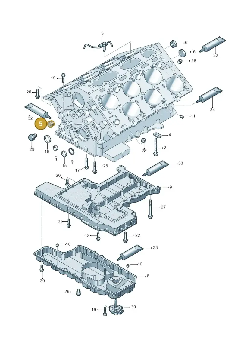 07C103381 — Audi A8/S8/qu. lang    08> (2007-) diagram 291103350, position 5