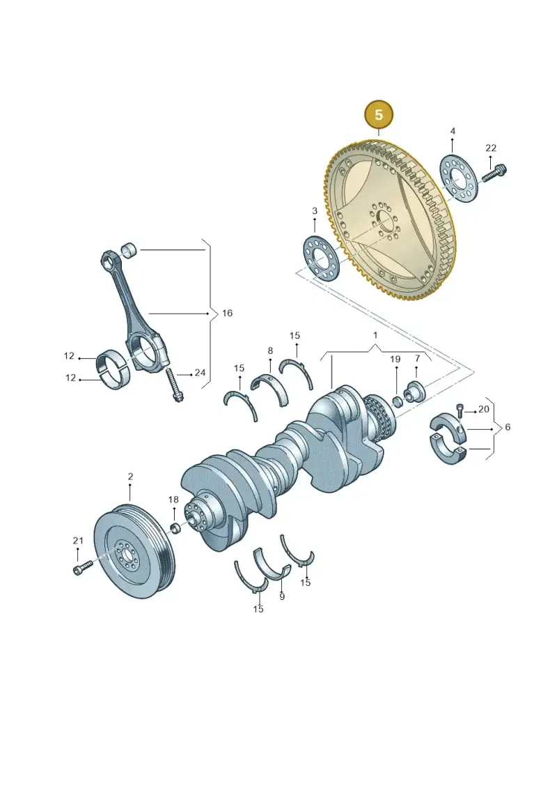 07C105323H — Audi A6 2.7 TDI (2008-2011) diagram 448105400, position 5