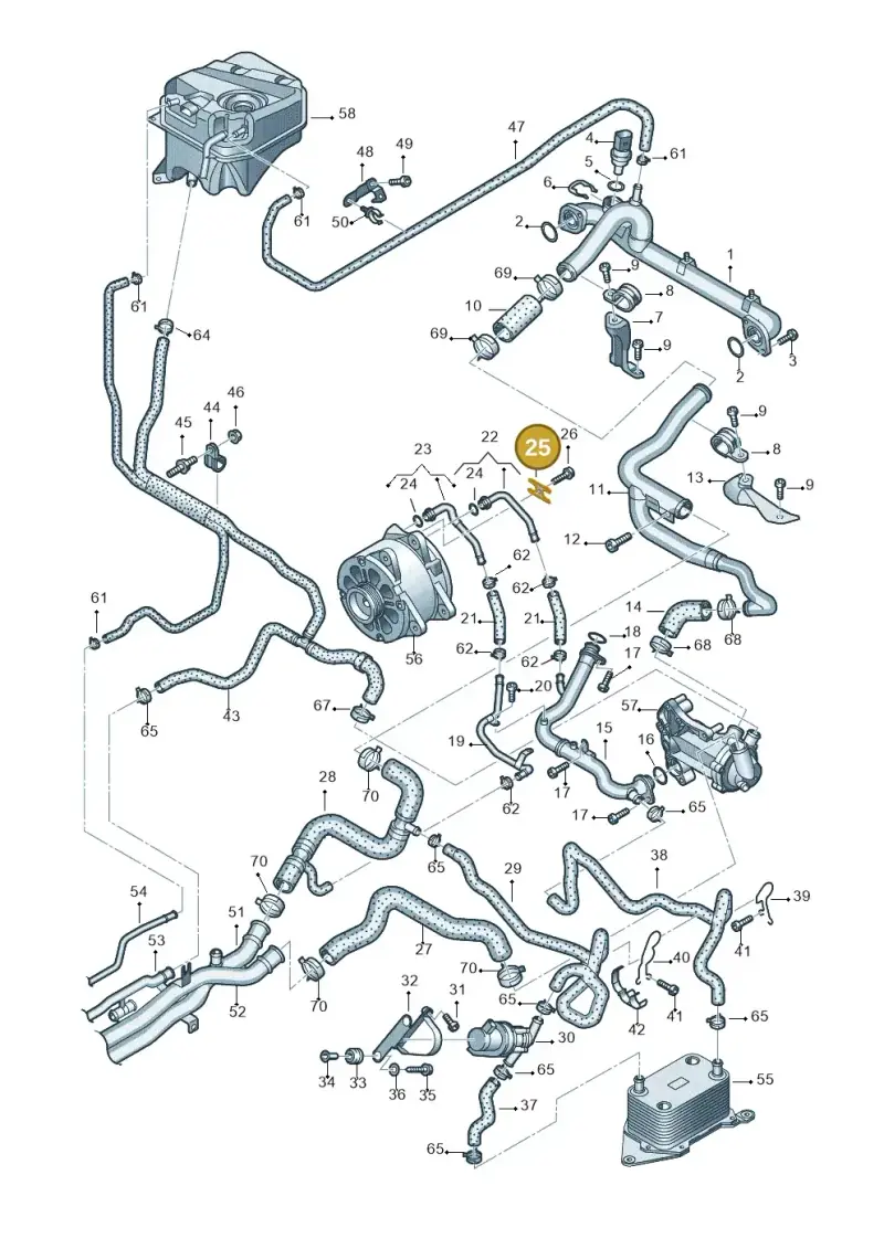07C121077H — Audi R8 qu. 5.2 (2012-2015) diagram 618121320, position 25
