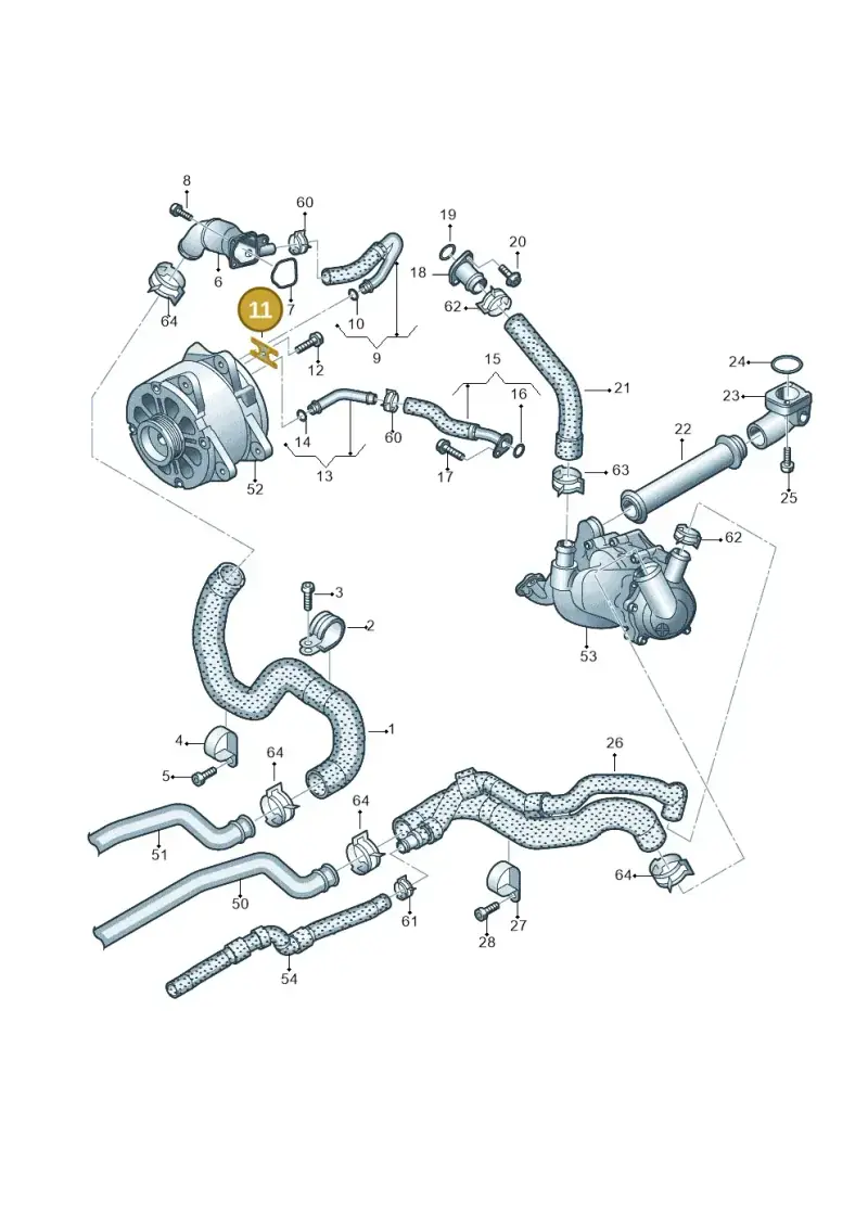 07C121077H — Audi R8 Spyder (2015-2024) diagram 872121300, position 11