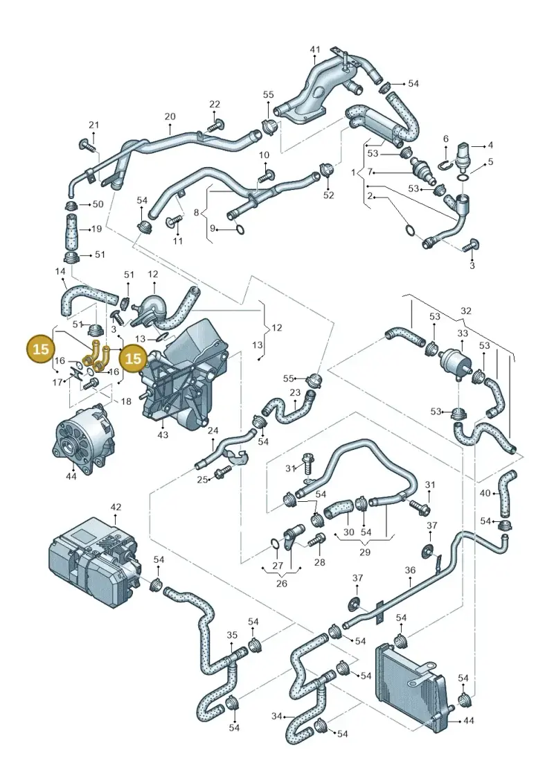 07C121131G — Audi A8/S8/qu. lang    08> (2007-) diagram 291121640, position 15