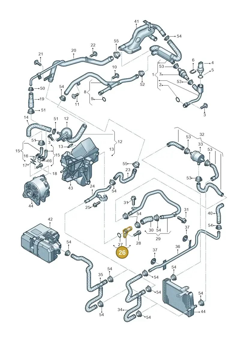 07C121137H — Audi A8/S8/qu. lang    08> (2007-) diagram 291121640, position 26