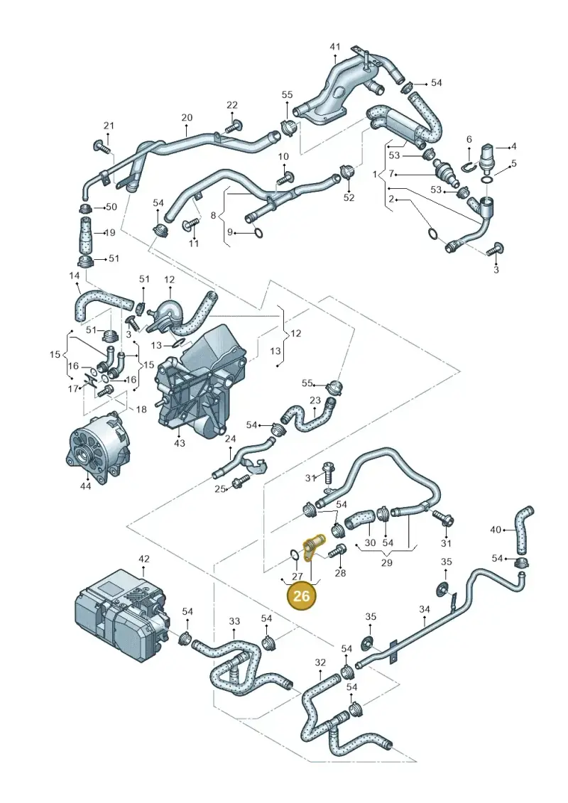 07C121137H — Audi A8/S8/qu. lang    08> (2007-) diagram 291121620, position 26