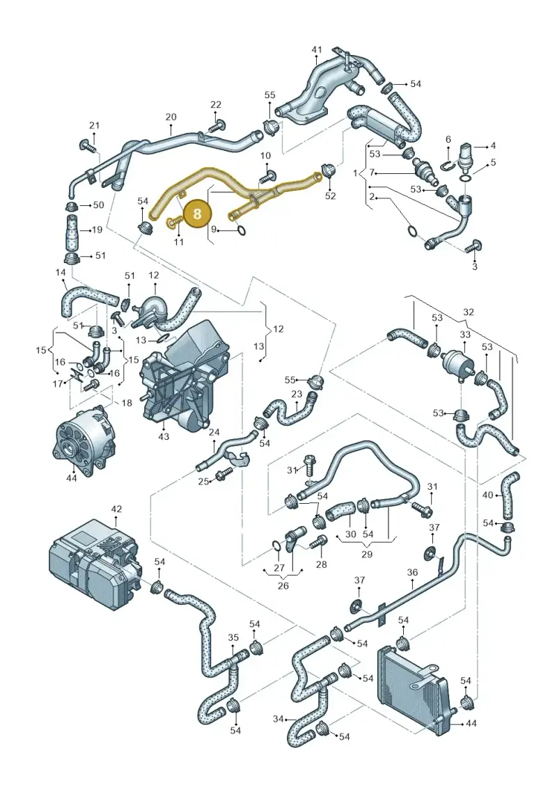 07C121511BG — Audi A8/S8/qu. lang    08> (2007-) diagram 291121640, position 8