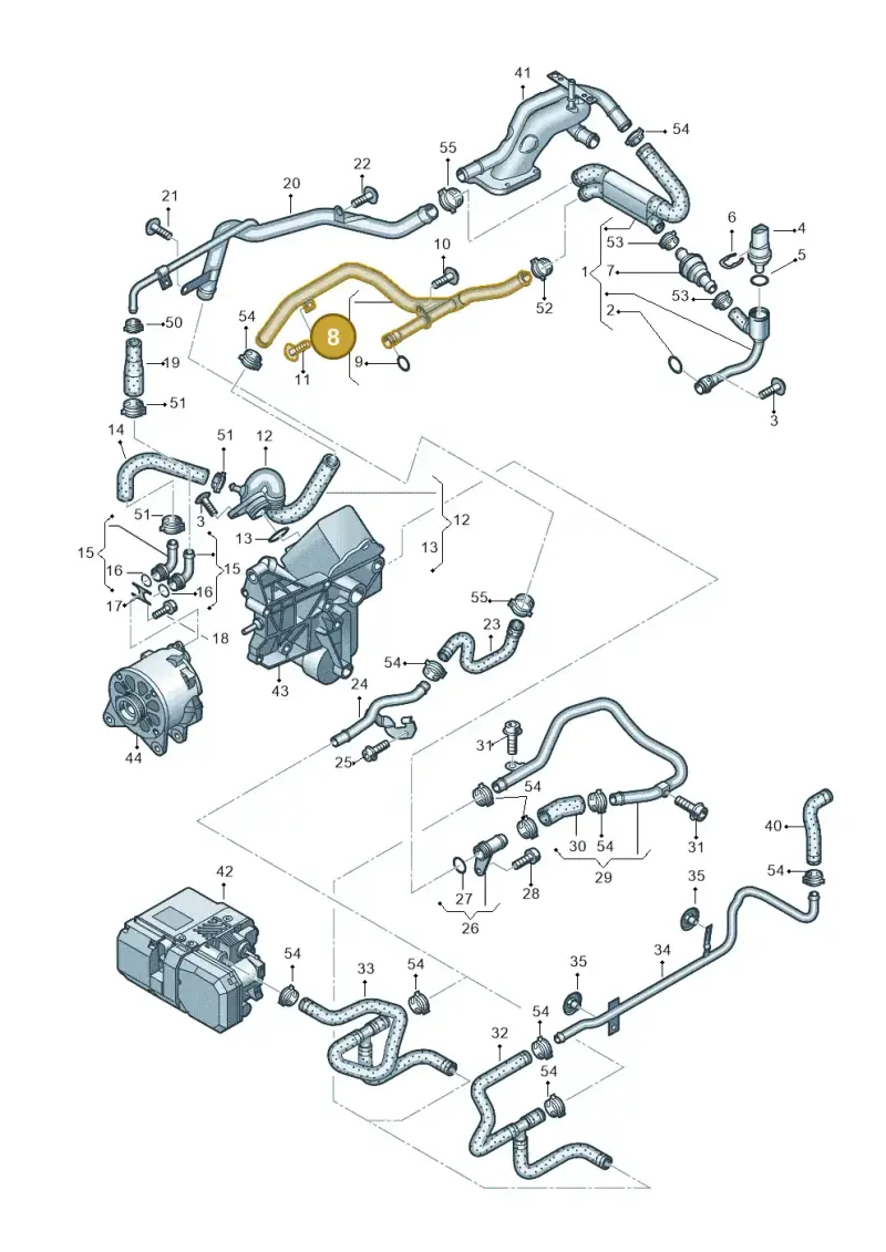 07C121511BG — Audi A8/S8/qu. lang    08> (2007-) diagram 291121620, position 8