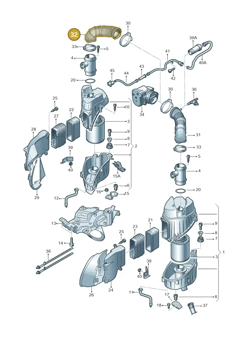07C129628G — Audi A8/S8/qu. lang    08> (2007-) diagram 291133900, position 32