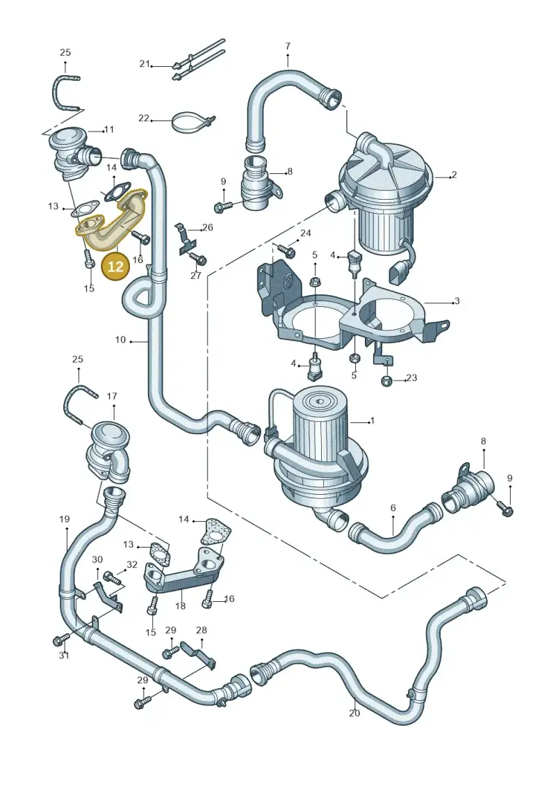 07C131281A — Audi A8/S8/qu. lang    08> (2007-) diagram 258131200, position 12