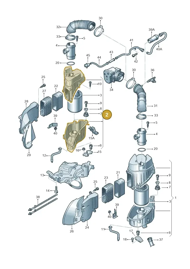 07C133838C — Audi A8/S8/qu. lang    08> (2007-) diagram 291133900, position 2