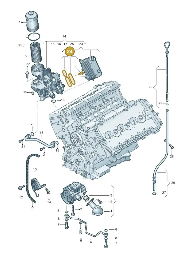 07C198037 — Audi A8/S8/qu. lang    08> (2007-) diagram 291115400, position 24