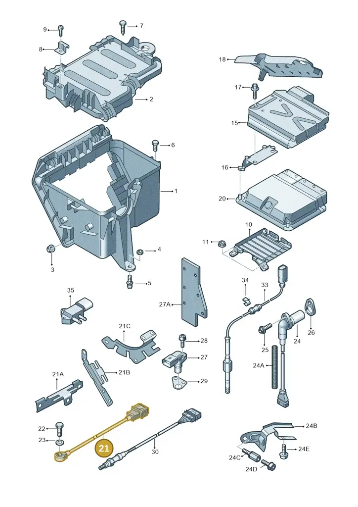 07C905377AD — Audi A8/S8/qu. lang    08> (2007-) diagram 291906000, position 21
