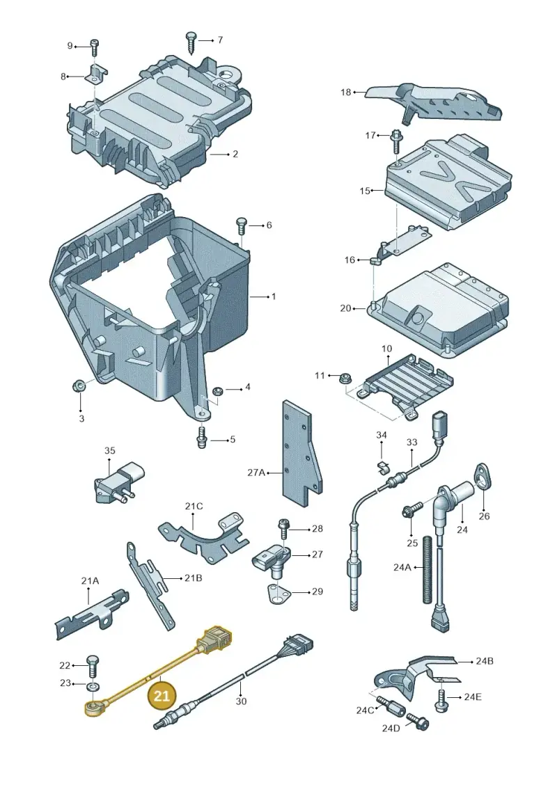 07C905377AD — Audi A8/S8/qu. lang    08> (2007-) diagram 291906000, position 21