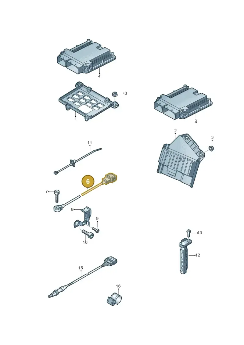 07C905377AH — Audi A8L qu. 3.0 TDI (2009-2014) diagram 696906000, position 6